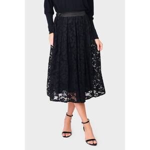 NEW GIBSONLOOK party lace midi skirt in black